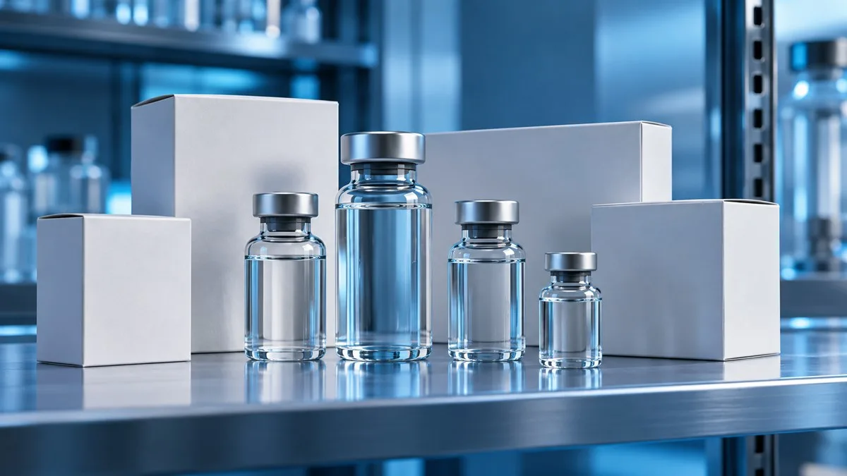 Illustrative unbranded pharmacy vials and cartons